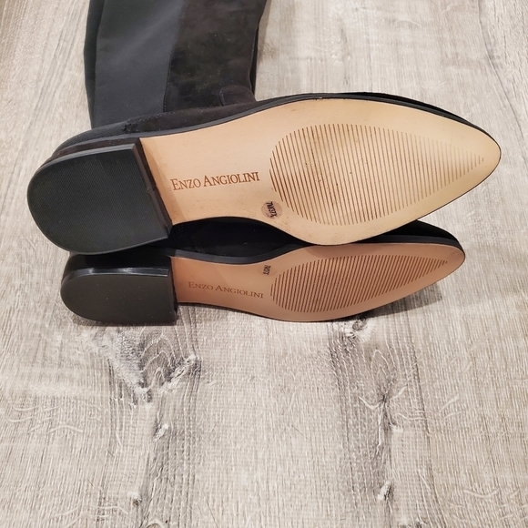 NEW Enzo Angiolini Marala Black Faux Suede Boots - Picture 5 of 6